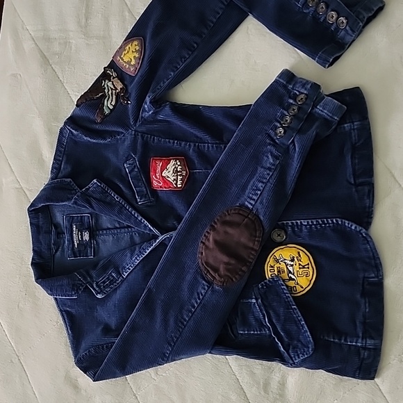American Eagle Jacket / Deep Blue Stretch Cord / Vt. Patches - Picture 8 of 11